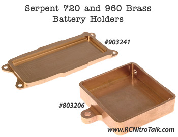 Serpent brass battery holder