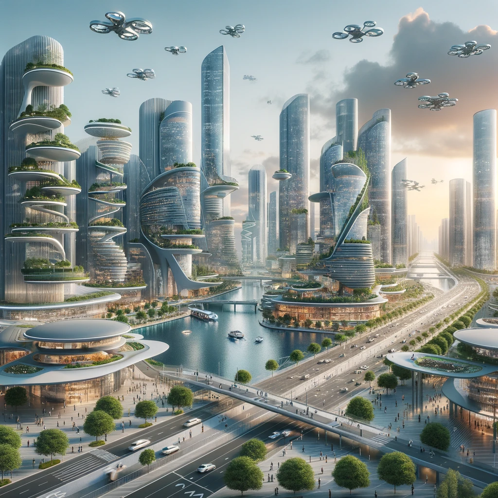 DALL·E 2024-01-13 10.13.48 - A futuristic cityscape in the year 2050, featuring advanced techn...png