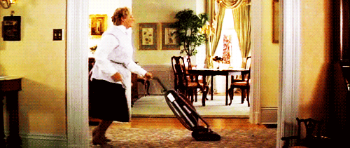 Mrs. Doubtfire vacuuming.gif