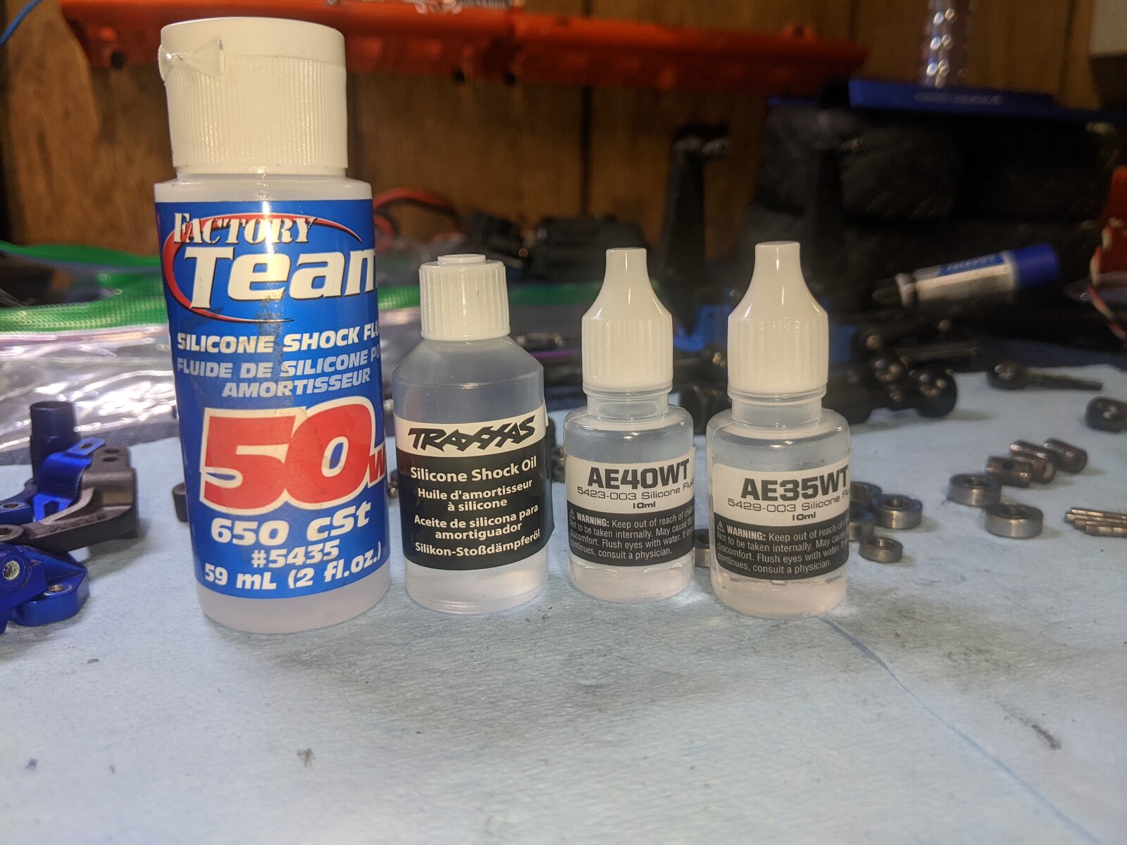 What shock oil weights are you using? Diff weights? (Bashers and racers)