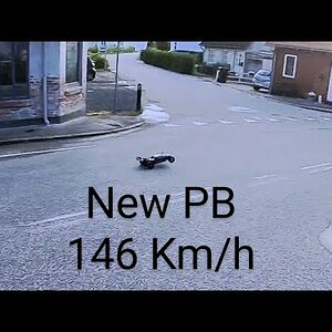 Power wheelie with Arrma Typhon Street Monster, new PB on this car 146 kmh on 6s... big crash too