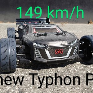 Arrma Typhon Street Monster new PB, 149 km/h. back again faster 😂😂