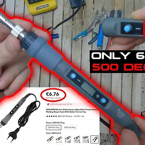 Dirt Cheap 6 Euro 80W Soldering Iron Review | ITS ACTUALLY GREAT! | RC CAR 4S LIPO BATTERY SOLDERING