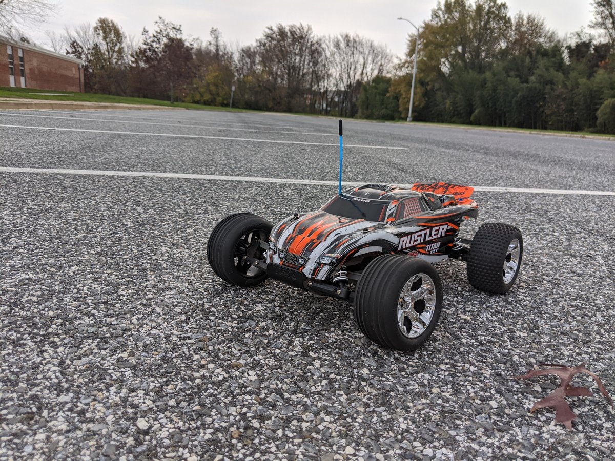 My Traxxas Rustler at Stricker Middle 1