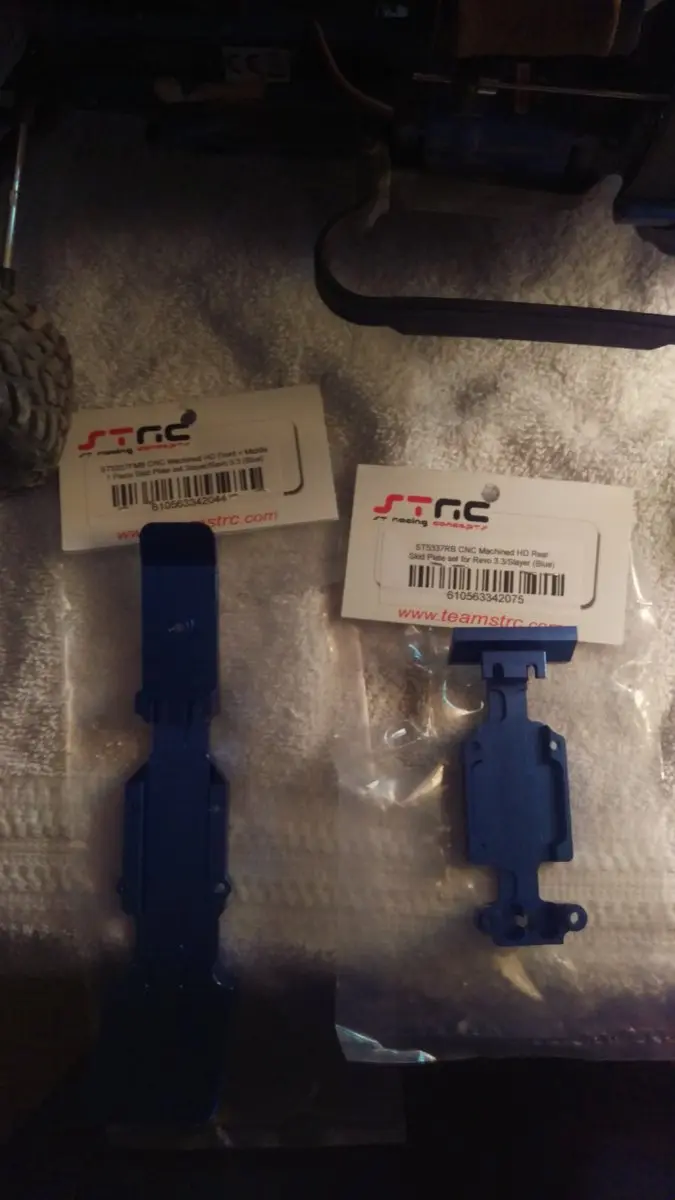 Skid plates out of package