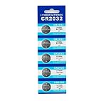 SOMIMOSA CR2032 Battery 3V Lithium Battery 1 Card / 5 Count Pack - CR 2032 Coin Button Batteries