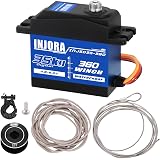 INJORA 35KG Digital Winch Servo with 19mm*11mm Winch Spool Kit for SCX10 PRO, Waterproof 360 Rotation 23T(19mm*11mm) INJORA 35KG Digital Winch Servo with 19mm*11mm Winch Spool Kit for SCX10 PRO, Waterproof 360 Rotation 23T(19mm*11mm)