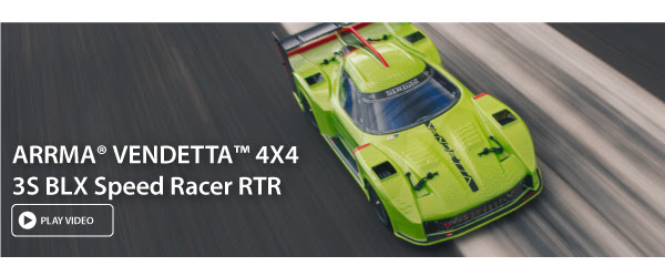 ARRMA VENDETTA 4x4 3S BLX Speed Racer RTR video, play video