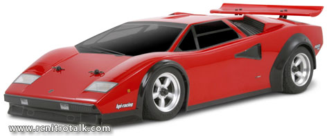 HPI Nitro RS4 3 18SS+ with Lamborghini Countach body nitro touring car