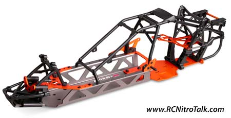 HPI Baja 5b SS chassis - gunmetal with orange accents