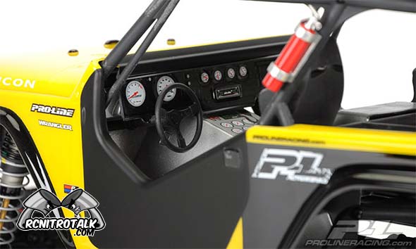 Interior of Axial Wraith Jeep Wrangler Rubicon body