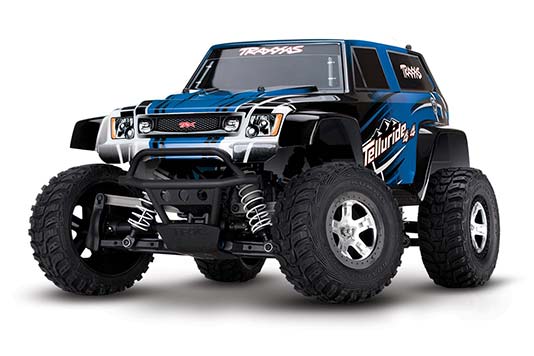 Blue Traxxas Telluride 4x4 trail truck