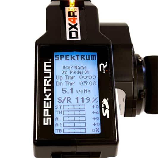 Spektrum DX4R Pro display