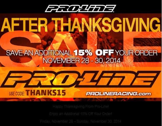 proline racing thanksgiving