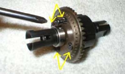 Remove 4 screws on diff